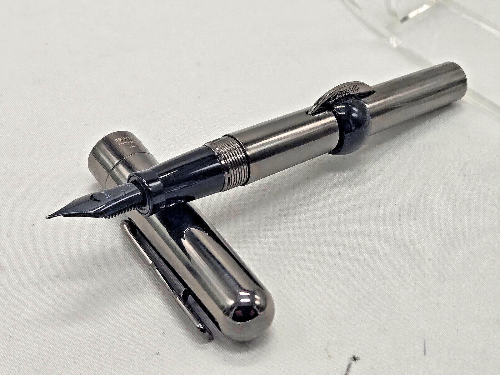 Conklin Mark Twain Gunmetal Crescent LTD ED (1898) FP - M Nib