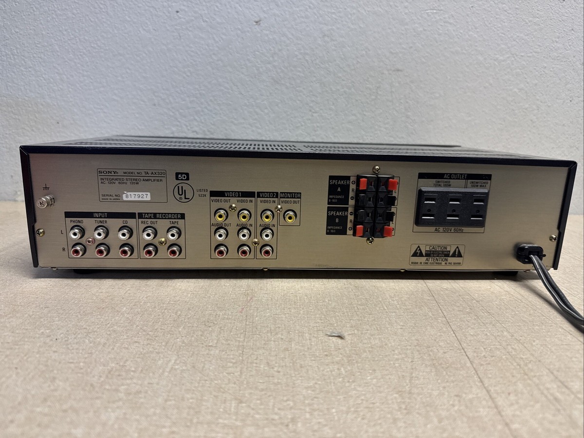 Sony TA-AX320 Integrated Stereo Amplifier with Phono Input - Made