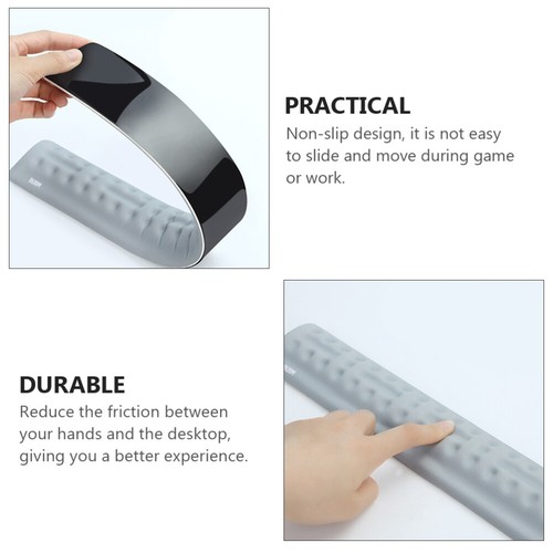 Memory Foam Handhalter Hellgraues Design Tastatur Handgelenk Ruhe - Photo 10/12