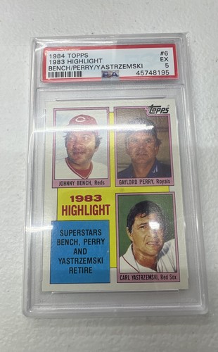 1984 Topps 1983 Highlight [Bench, Perry, Yastrzemski] #6 card