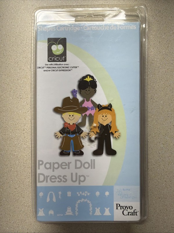Cricut Paper Doll Dress up Cartridge Use W/ Explore Expression & All Machines