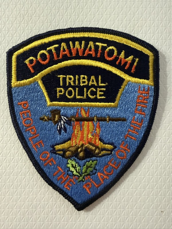 KS Kansas Potawatomi Pople of the Place of Fire Indian Tribe Tribal police patch