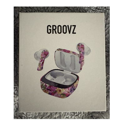 Groovz Bluetooth In-Ear Earbuds, Floral Design, LED Display 