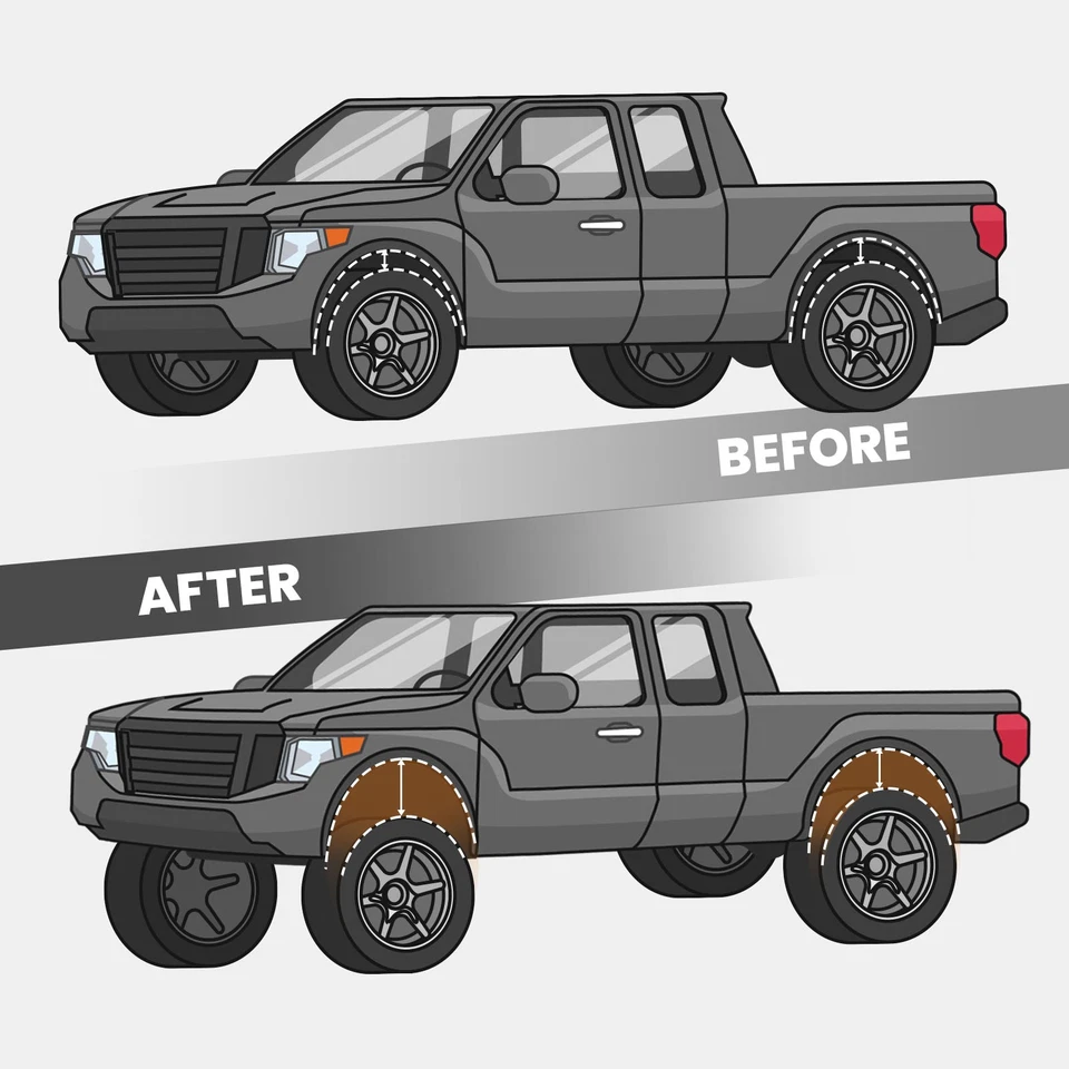 3.5" Suspension Lift Kit For Toyota Tacoma 2005-2023 Control Arms Struts Shocks - Image 4 of 4