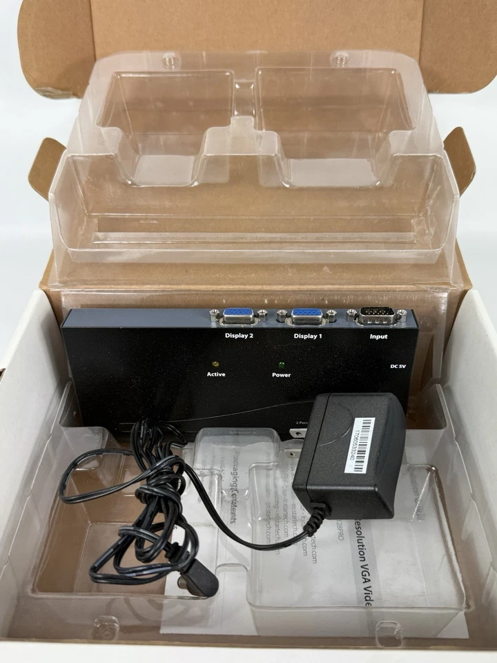 StarTech StarTech 2 Port High Resolution VGA Video Splitter - 350 MHz (ST122PRO) - Image 4 of 4