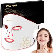   Red Light Therapy Mask 850nm Near Infrared LED 4 Modes Portable Rechargeable