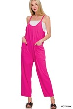 Fushia Cotton Jumpsuit w/ Pockets by Zenana S...