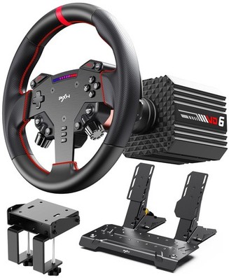 PXN VD6 Direct Drive Racing Wheel 6Nm 11in Hall Pedals