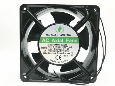 1PC MUTUAL MOTOR M115BA2H 220V 0.14A 12038 12CM metal cooling fan  *yt