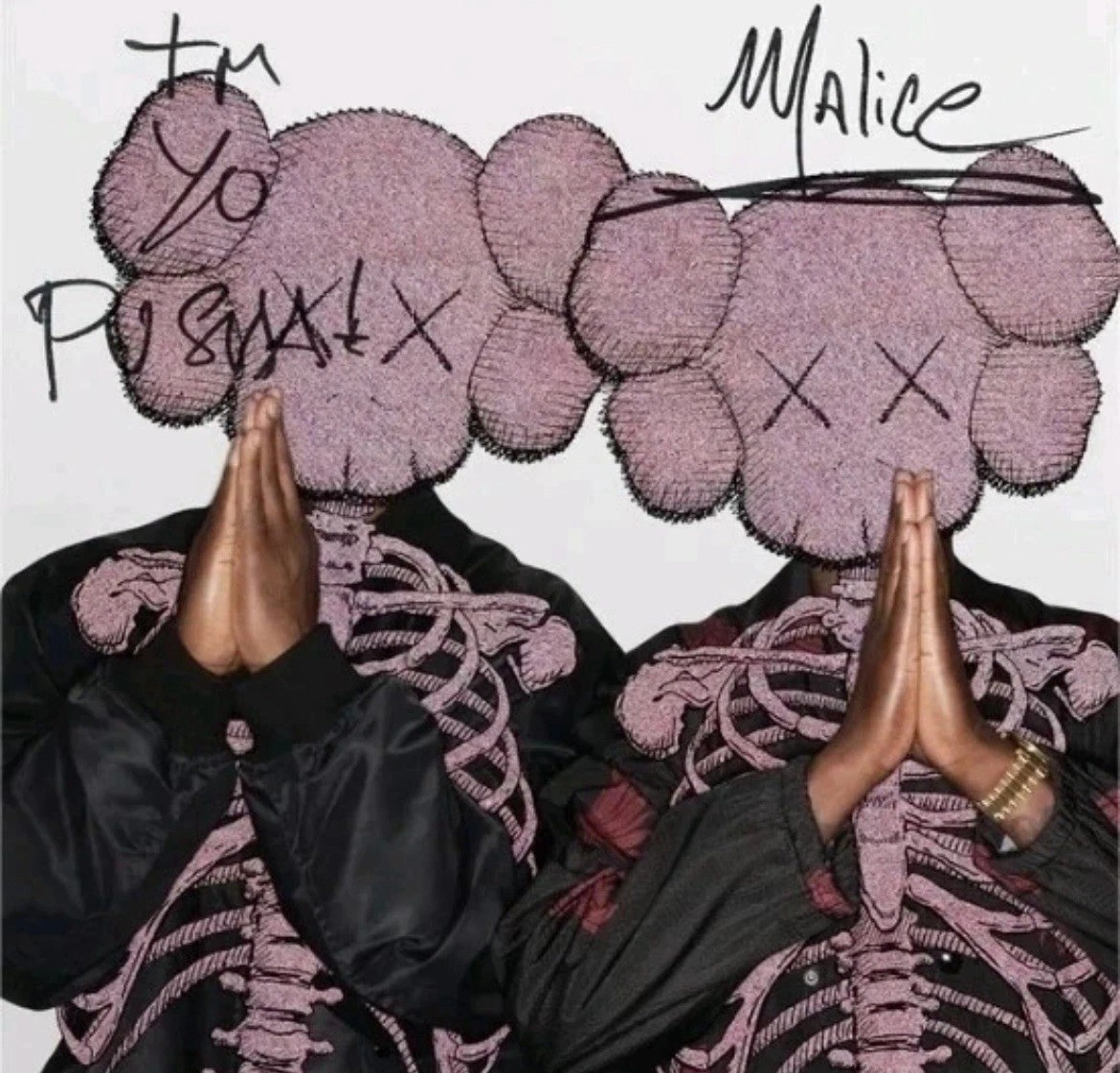 Clipse Pusha T Kaws Let God Sort Em Out Auto SIGNED Black LP Vinyl