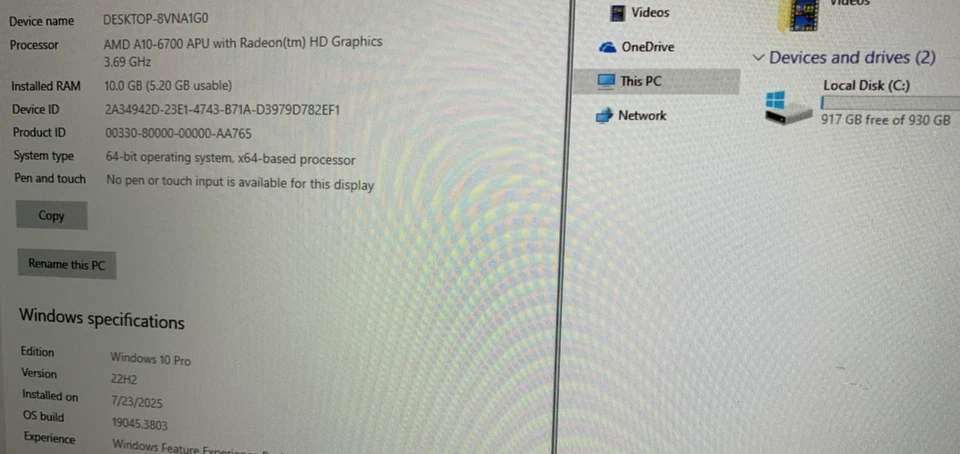 Acer Aspire ATC-105-UR11 Desktop, AMD A10-6700@3.69GHz, 10GB RAM, 1TB HDD Win10P - Image 2 of 4