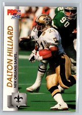 1992 Pro Set #587 Dalton Hilliard New Orleans Saints