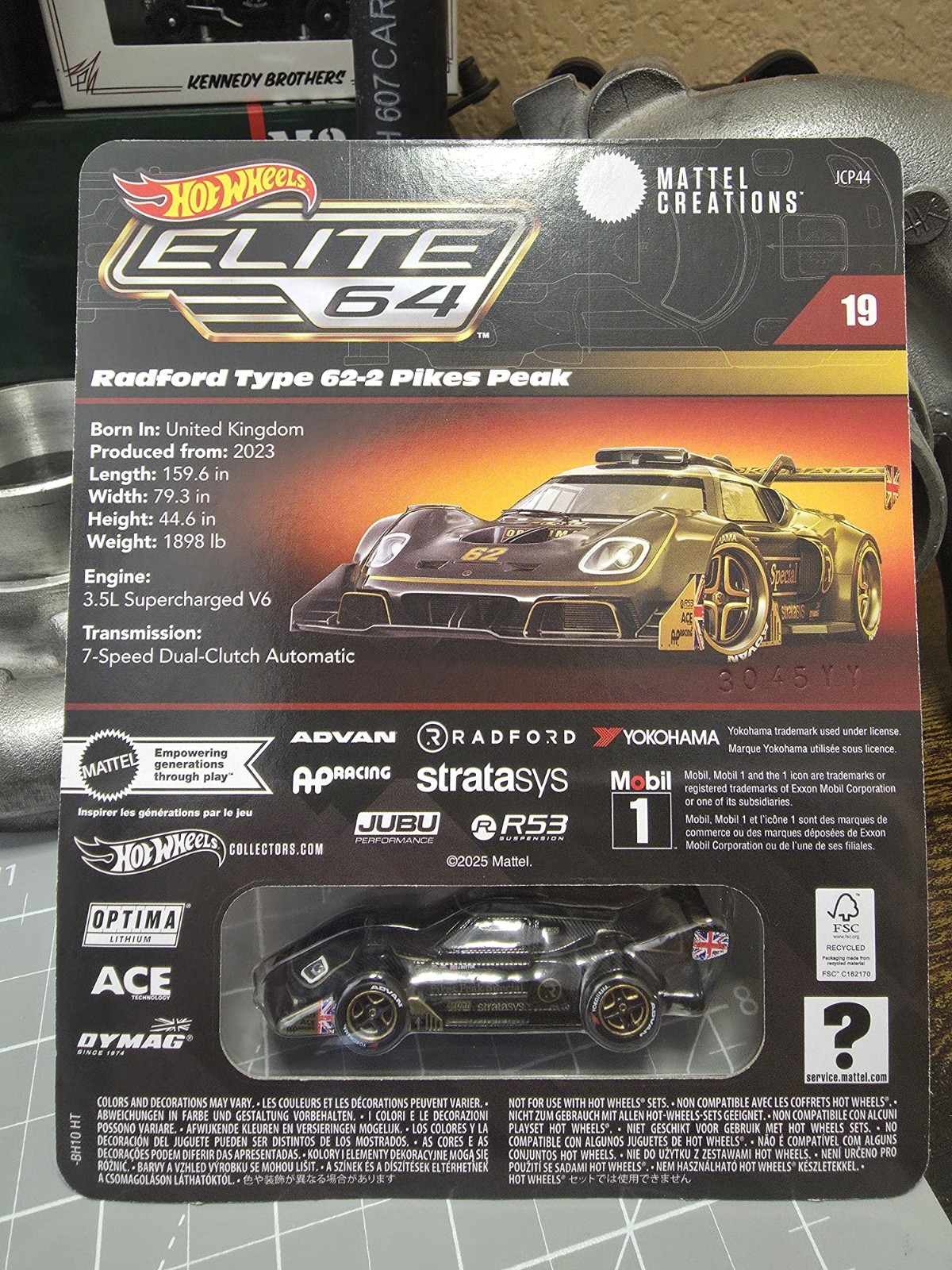 Hot Wheels Elite 64 Radford Type 62-2 Pikes Peak #19