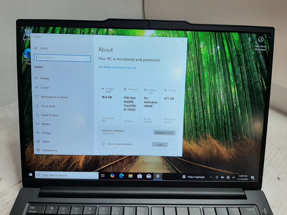 Lenovo ThinkPad E14 Gen 5 Touch 14" Laptop i5-1335U 16GB RAM 512GB SSD Win10 #97 - Image 2 of 4