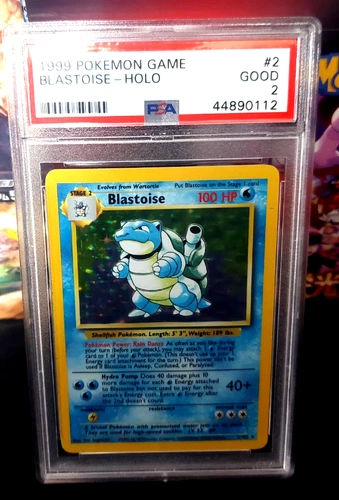 1999 Pokemon Base Set Blastoise HOLO #2 Good PSA 2
