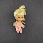 Vintage 1966 Mattel Liddle Kiddles 3” Baby Diddle Doll in Pajamas K46