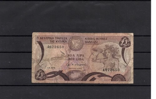 Zypern 1 LIRA Pound Banknote zirkuliert cyprus