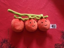 VGUC Retired Rare Jellycat Jelly Cat plush Vivacious Tomato cherry tomatos baby