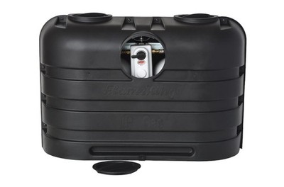 Dual Propane Cover For Dual 20 Pound Cylinder Flying Debris Black Polypropylene