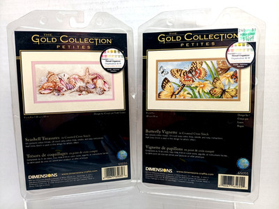 Dimensions Gold Collection Petites Butterfly Vignette & Seashell Treasures NEW