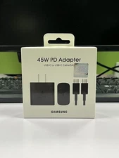 NEW SAMSUNG GALAXY 45 WATTS USB-C SUPER FAST CHARGING WALL CHARGER + CABLE