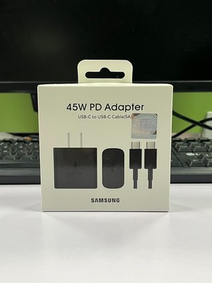 NEW SAMSUNG GALAXY 45 WATTS USB-C SUPER FAST CHARGING WALL CHARGER + CABLE