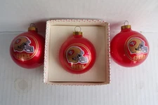 3 Vintage San Francisco 49ers NFL Sports Collectors Series Topperscot Ornaments