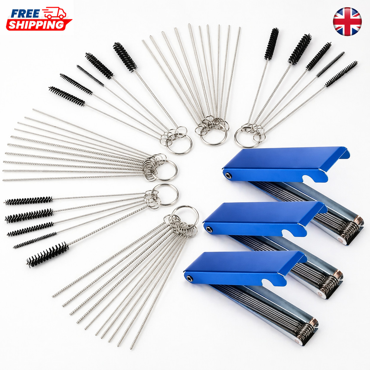 Carburetor Cleaning Kit Carb Dirt Jet Cleaner Tools 20 Needle 13 Wires Brush