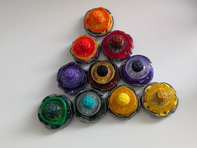 10pc Beyblade X Hexa Hex (H) Bits Bundle - Custom BBX Parts Multi