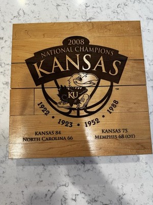 2008 NCAA Final Four Authentic Court Piece Kansas University KU Jayhawks BH