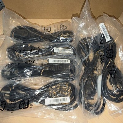 8 pcs NEW DELL COMPUTER 3-PRONG AC POWER CORDs E254927 10A ~5.5' Ft