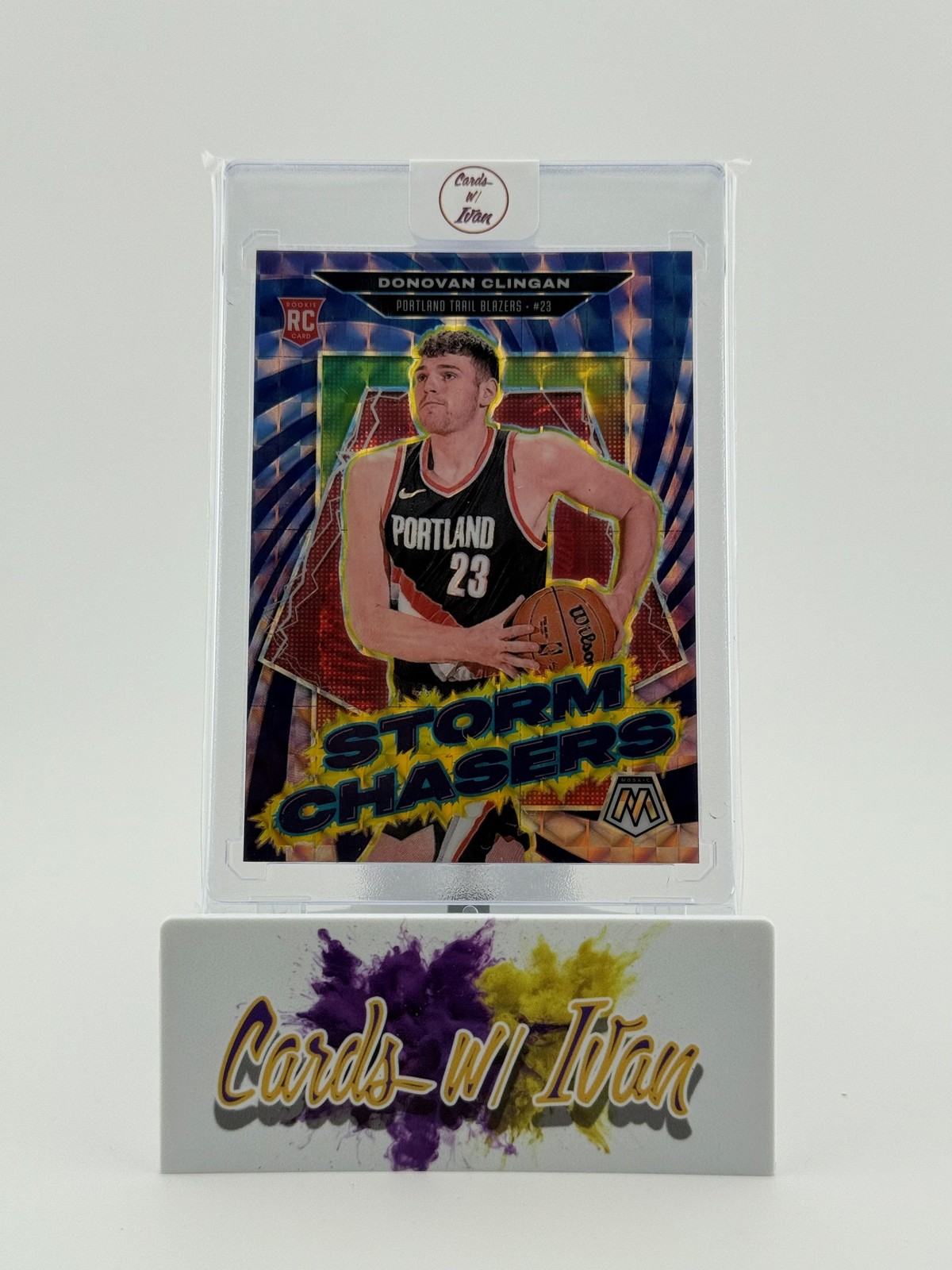 2024-25 Panini Mosaic #10 Donovan Clingan Storm Chasers Trail Blazers