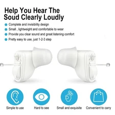 Hearing aids with A10 Battery,Invisible Mini ITE,fashion,Noise Reduction,CIC