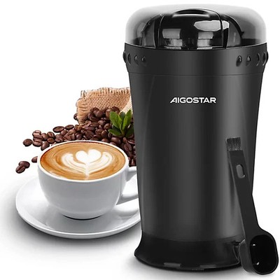 Aigostar Elektrische Kaffeemühle mit Edelstahlklinge 200W 60g Fassungsvermögen