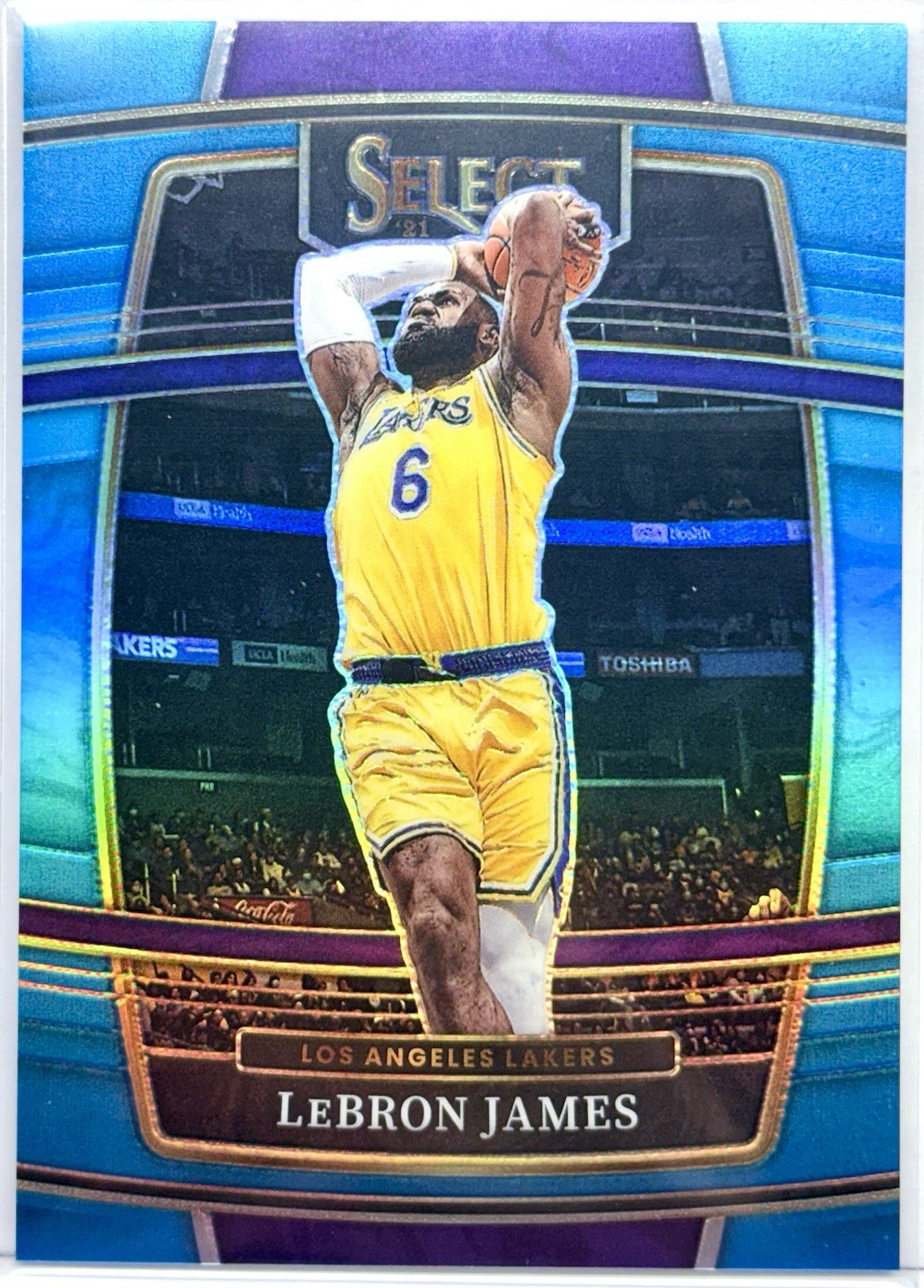 2021-22 Panini Select Lebron James #100 Concourse Light Blue Prizm /299