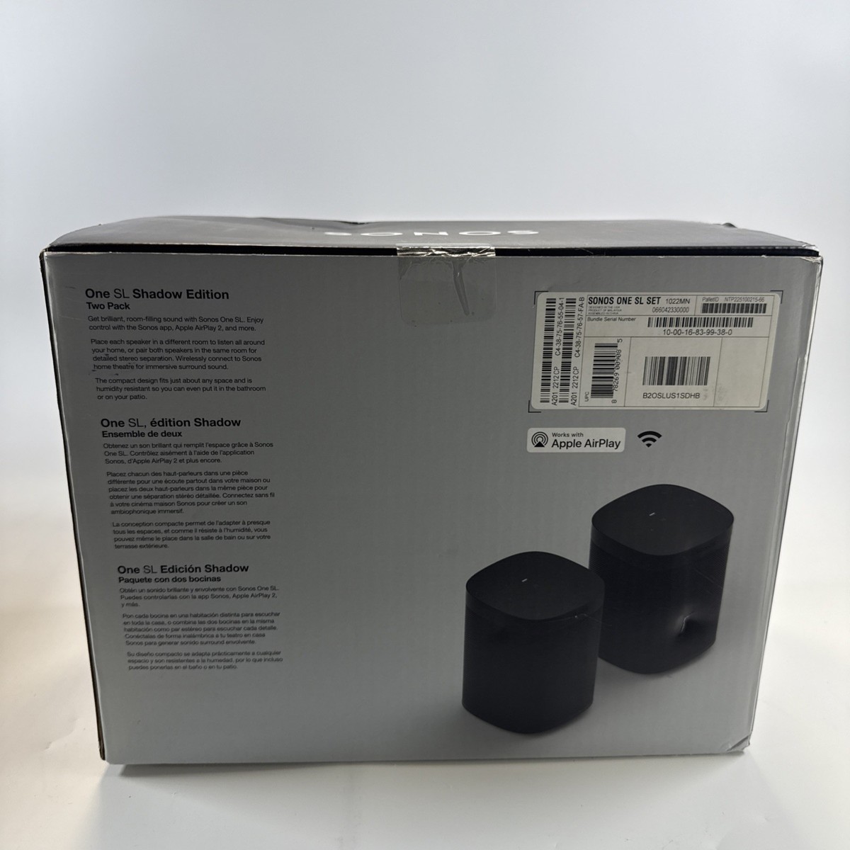 新品未開封）Sonos One SL ブラック 2個セット 新品未開封 SONOS