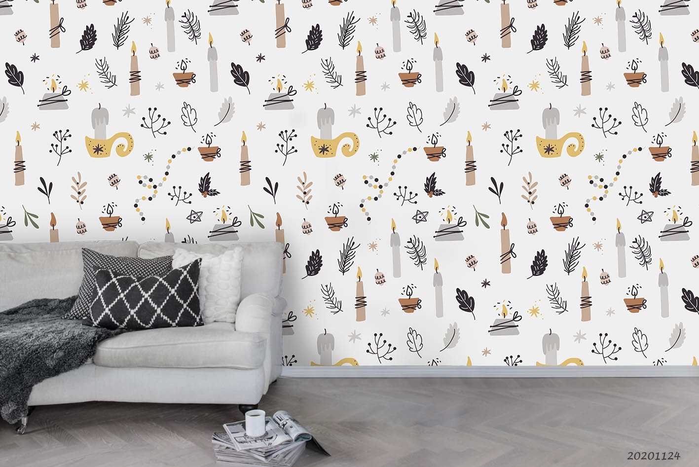 3D Christmas Themes Pattern Wall Murals Wallpaper Murals Wall Sticker 2