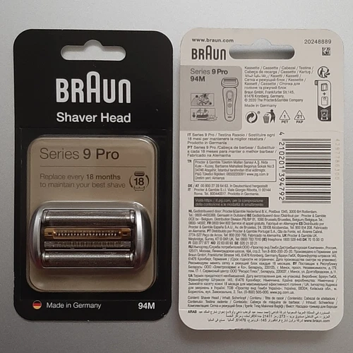 GENUINE BRAUN Series 9/Series 9 Pro Shaver Head Replacement 94M BRAND-IN BOX - Picture 2 of 3
