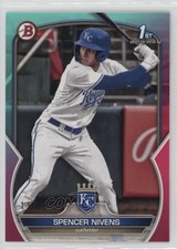 2023 Bowman Draft Aqua & Pink Gradient 110/199 Spencer Nivens #BD-93 vv7