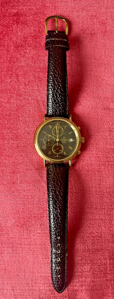 Reloj Croton Chrono Master Hombre Cara Negra  Foto 2 de 3