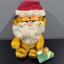 Vintage 1981 Garfield Clause Plush New With Tags Christmas Salon