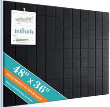 Large Cork Board 48X36, 12 Pack Felt Wall Tiles, Each Tile 12  x12  , TILES ONLY