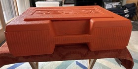 Vintage 90s K'NEX Large Mixed Lot Orange Carrying Case KNEX Building Toys Extras