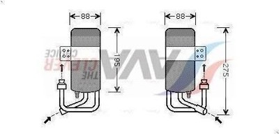 Dryer, Air Conditioning AVA COOLING FDD386 for FORD FUSION (JU_) 1.6 2004-2012