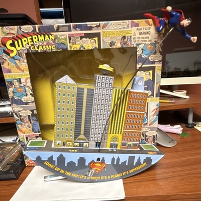 Schylling Superman Classic Action Figure Boxed Display Set Comic Book Heroes