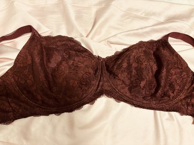 Bra 34L By Change Lingerie Romantic Red Wine Lace Underwire Support