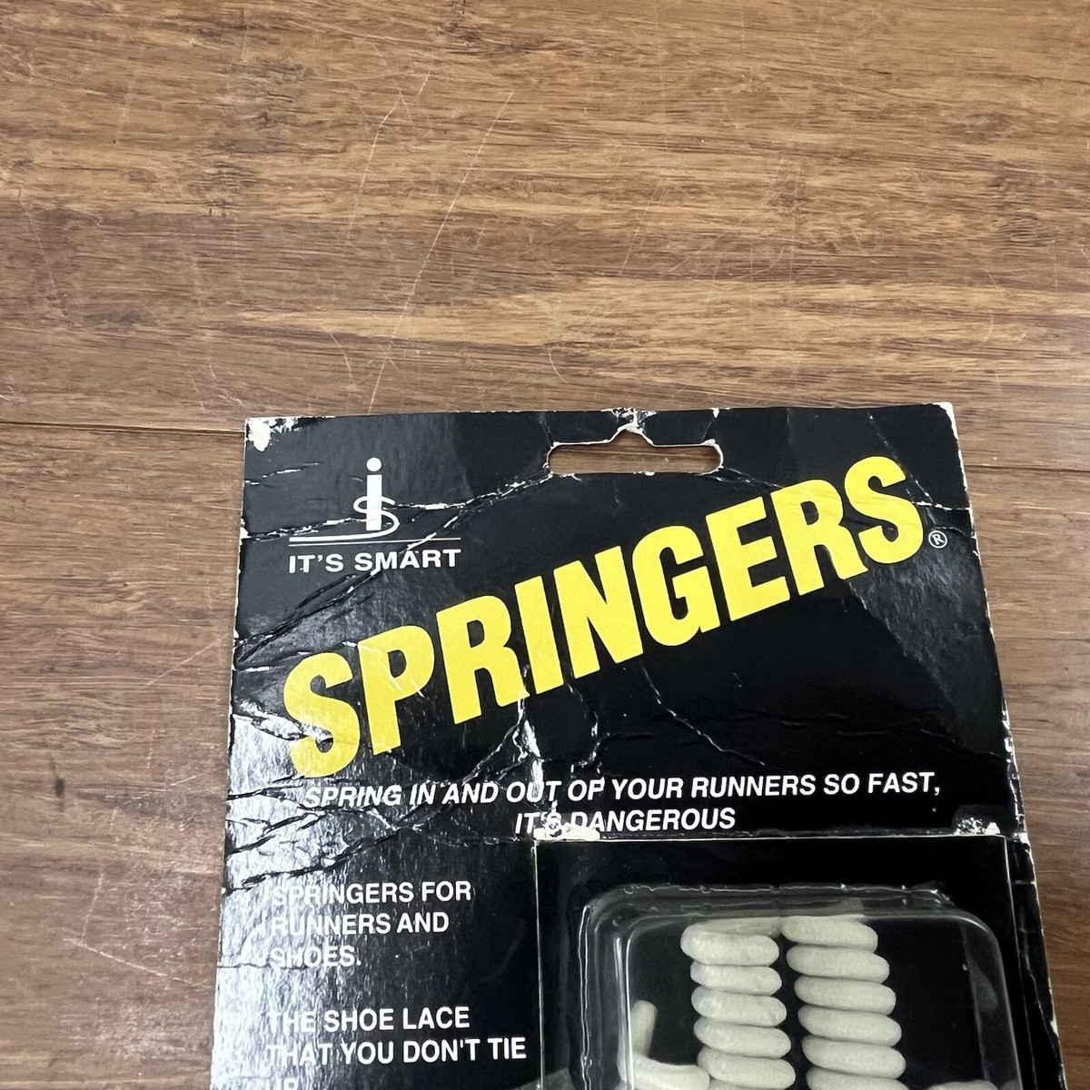 Vintage 1990s White Springers Retro Shoelaces Shoestring New