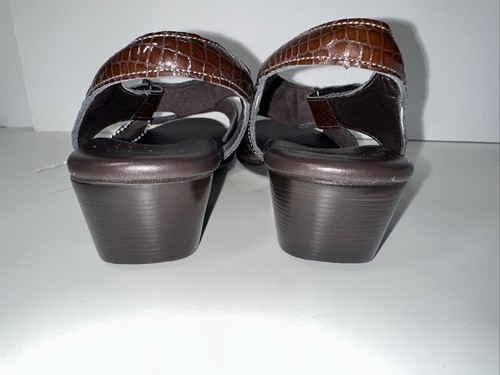 SAS Women's Suntimer Heeled Sandal - Brown Croc - Sz. 7M - New W/O Box - Picture 5 of 14