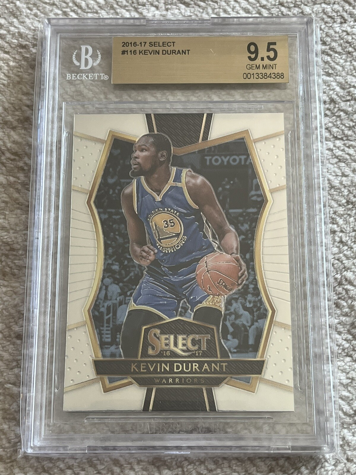 2016 Panini Select #116 Kevin Durant BGS 9.5 GEM MINT - Nets Warriors