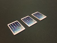1x Dolls House Plastic Apple Ipad Air Miniature Model 1/12th Scale 1x Dolls House Plastic Apple Ipad Air Miniature Model 1/12th Scale